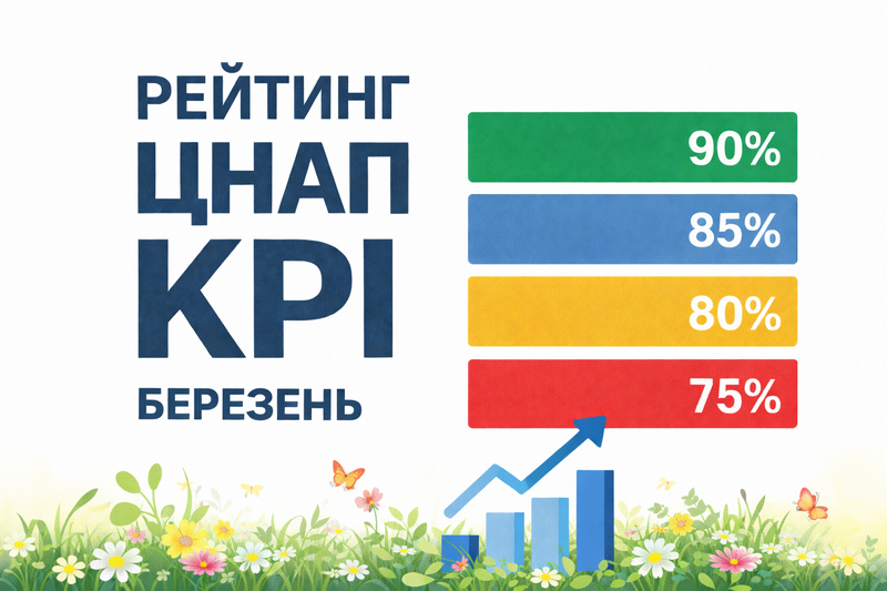 Моніторинг роботи центрів надання адміністративних послуг за допомогою ключових показників ефективності (KPI) у березні 2026 року